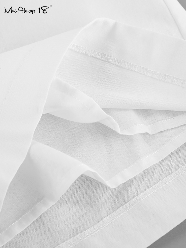 Women's Tracksuits Mnealways18 White Cotton Linen Shorts Sets 2Piece Street Outfits Short Sleeve Shirt And Wide Leg Summer 2023 Ladies Suit 23042