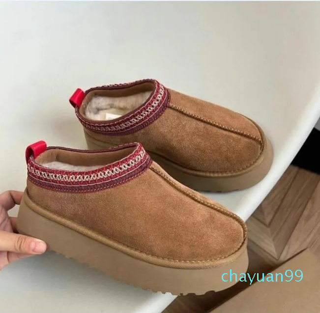 Australia Platform snow boot Woman Winter Boot Ankle Boots Tazz Shoes Chestnut Black Warm Fur Slippers Indoor Australian Tasman Booties 35-43
