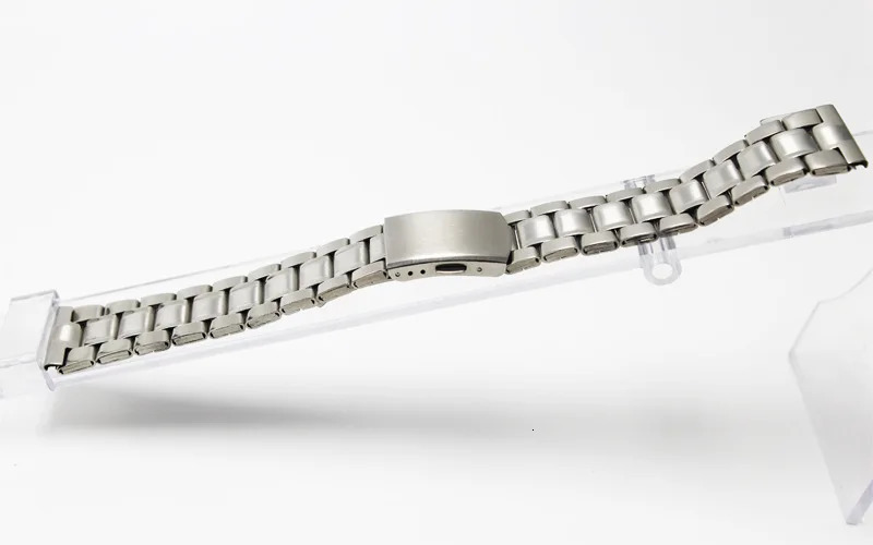 Watch Bands Band Replacement 12mm 14mm 16mm 18mm 20mm 22mm 24mm Stainless Steel Strap Lock Buckle Adjustable Wrist Bracelet 231124