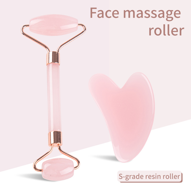 Face Massager Gua Sha Roller for face Neck Eye Resin Beauty Skin Care Guasha Scraping Board Muscle Relaxing Body Tools 230425