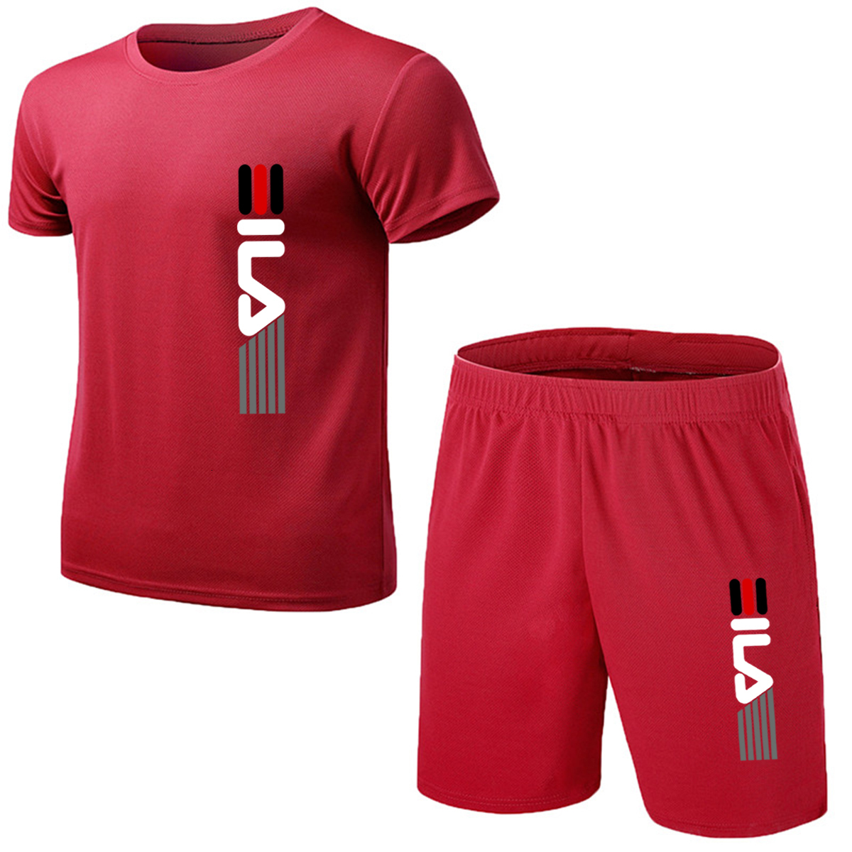 Men's Tracksuits Summer Men's Fitness Fashion Men's Casual Sportswear Suit Oversized Sports Suit Short Sleeve T-Shirt Shorts 2 Piece Se