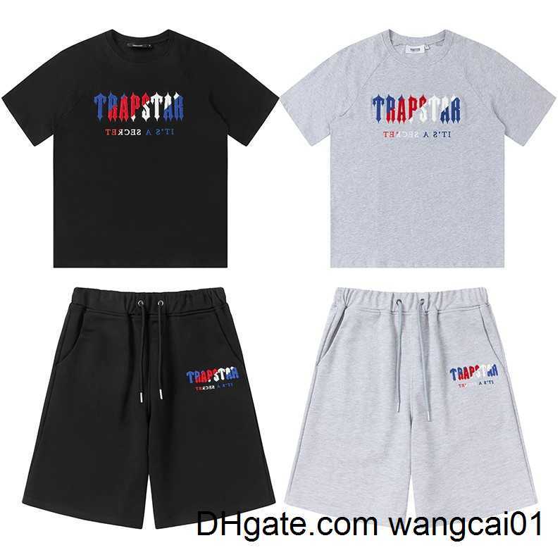 

wangcai01 Men' T-Shirts Trapstar mens shorts and t shirt set Tracksuits designer coups Towel broidery tter men' set Womens Crew Neck Trap Star Sweatshirt Suits