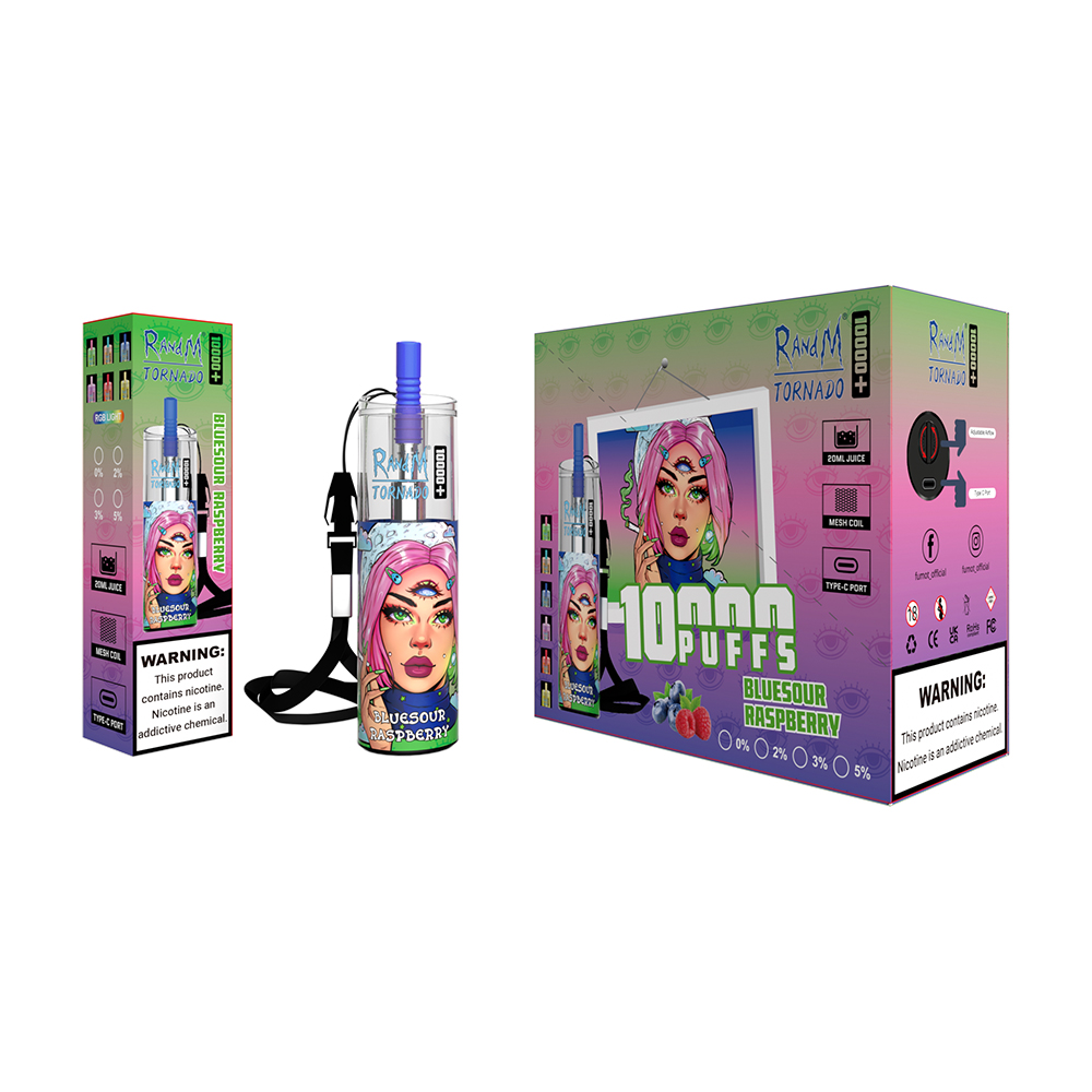 Original RandM Tornado 10000 Plus puffs vape pen disposable e cigarette 20ml 850mah Rechargeable battery Mesh Coil
Original RandM Tornado 10000 Plus puffs vape pen disposable e cigarette 20ml 850mah Rechargeable battery Mesh Coil