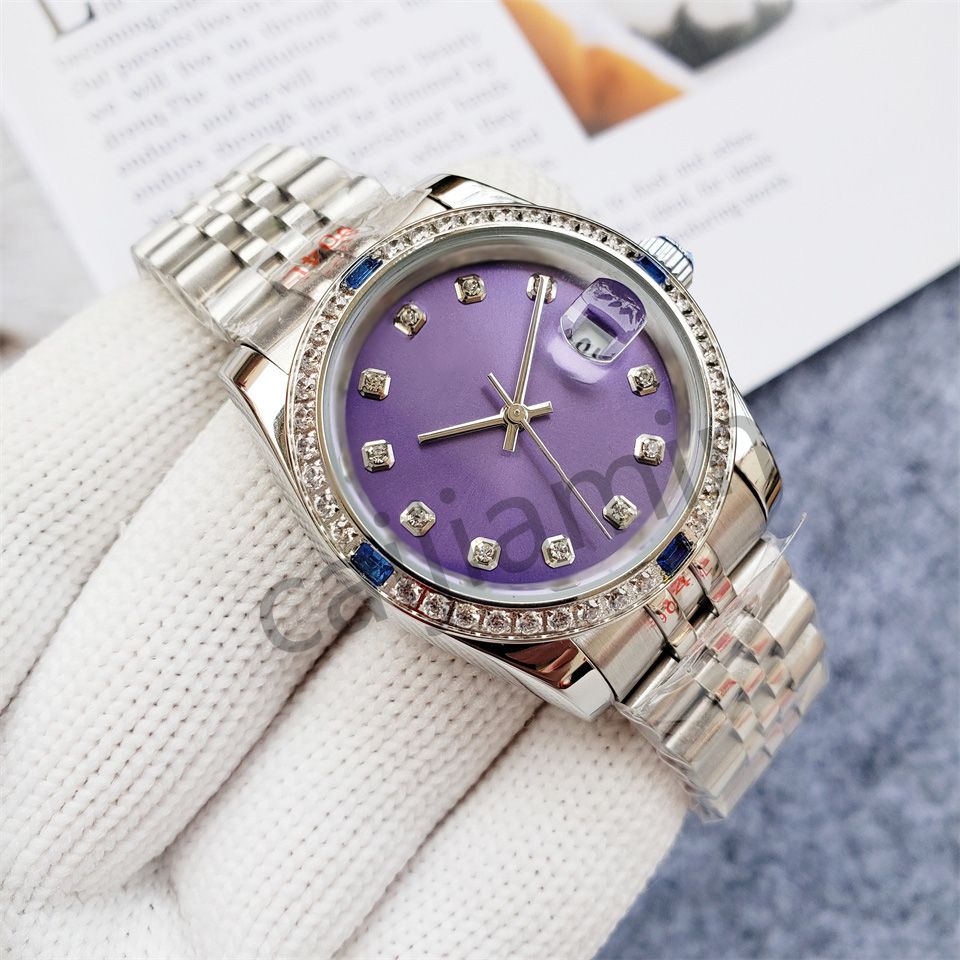 Women watch for women diamond watch automatic watch purple dial movement calendar wristwatch 36 mm stainless steel strap, Tool
Women watch for women diamond watch automatic watch purple dial movement calendar wristwatch 36 mm stainless steel strap, Tool