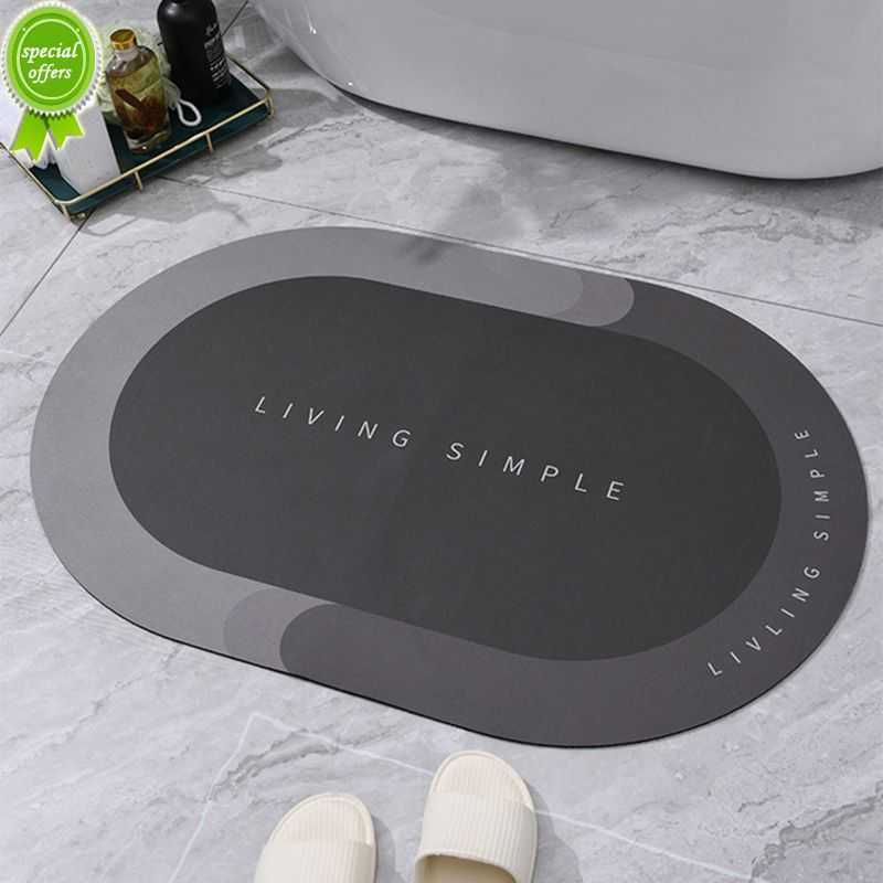 Absorbent Bathroom Mat Quick Drying Bath Rug Non-slip Floor Mats Entrance Doormat Nappa Skin Mat Carpet alfombras para bao Home