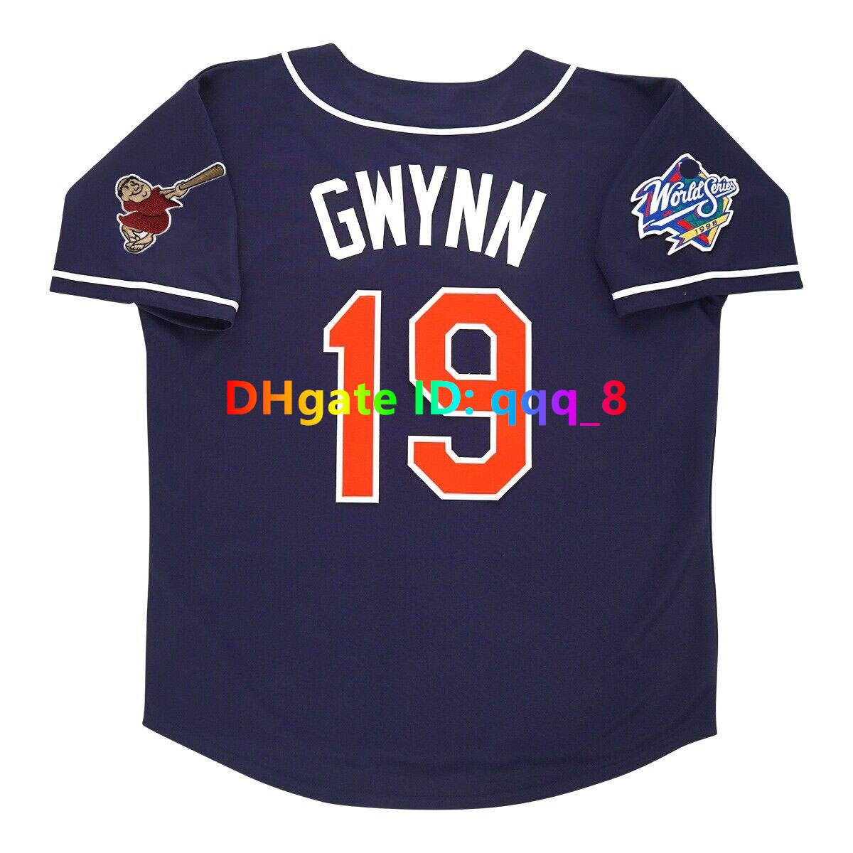 Tony Gwynn Ken Caminiti 1998 World Series Padres Baseball Jersey Trevor Hoffman Ozzie Smith Steve Garvey Gary Sheffield Jackson Merrill Blue Grey Whit