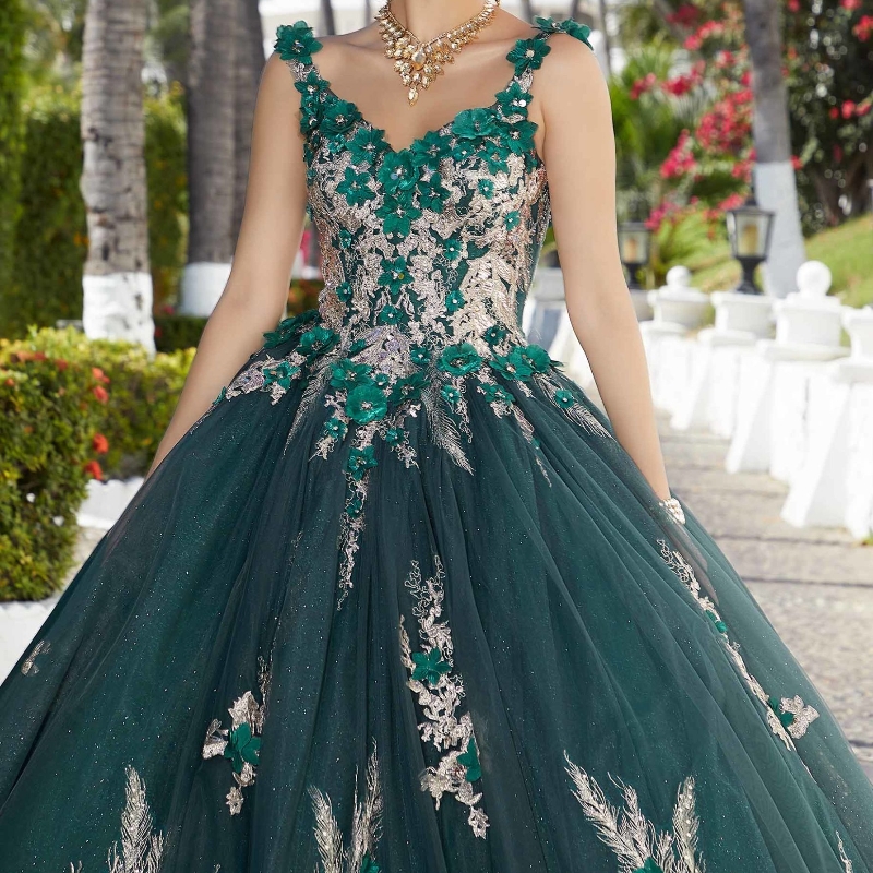Blackish Green Quinceanera Dresses Off Shoulder Ball Gown Sweet 16 Dress Beading Appliques Lace With Cape Birthday Party Gowns
