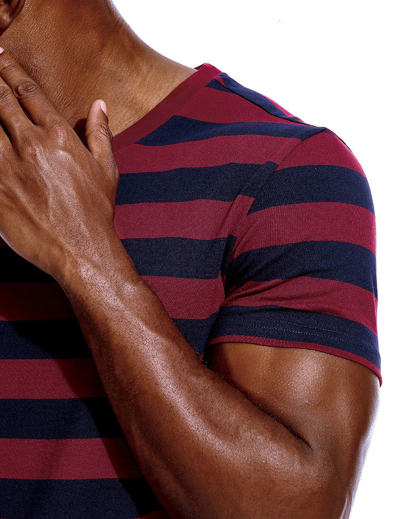 Men's T-Shirts Striped T Shirt for Men Even Stripe Shirt Male Top Tees Black and White Blue Short Sleeve O Neck Cotton TShirts Unisex 230426