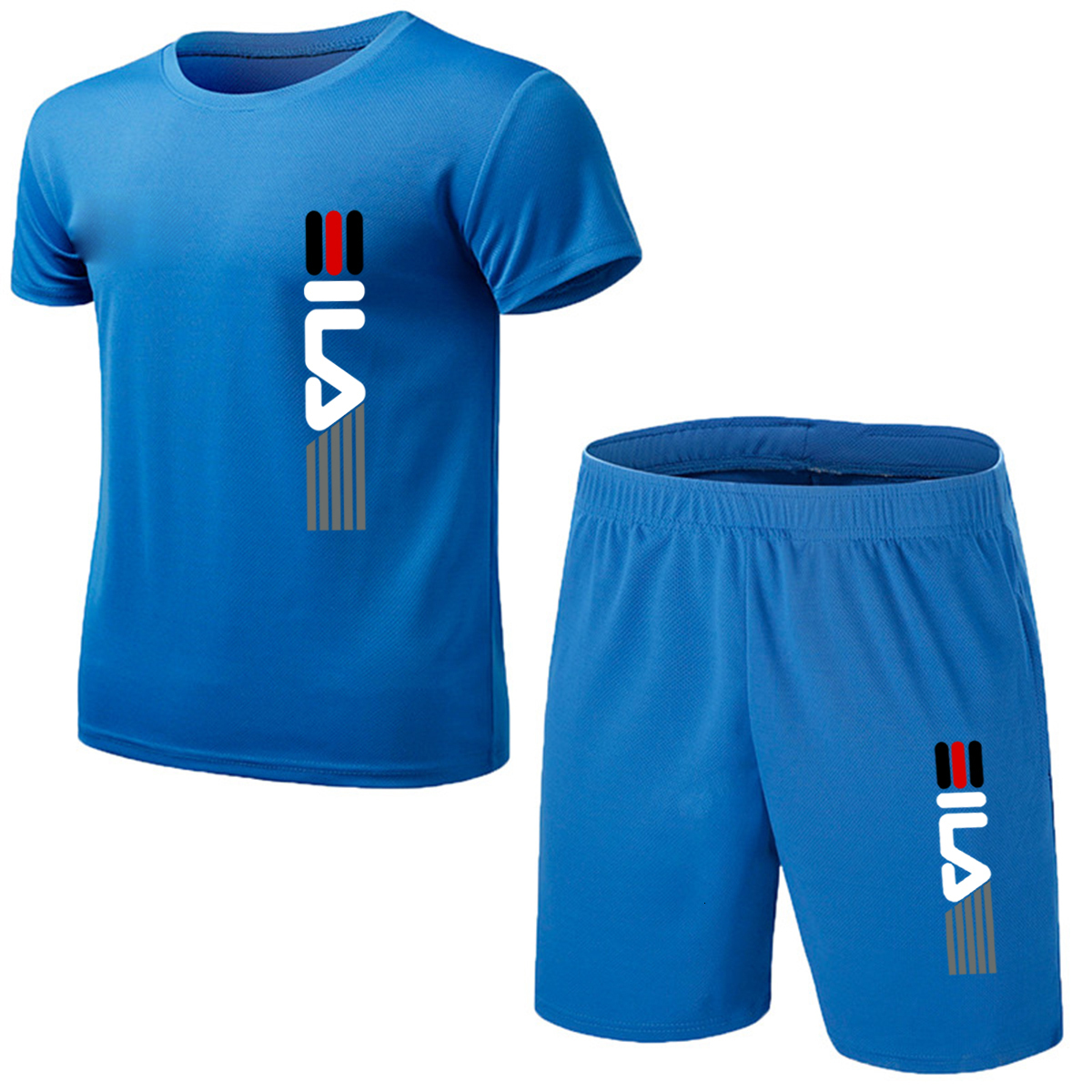 Men's Tracksuits Summer Men's Fitness Fashion Men's Casual Sportswear Suit Oversized Sports Suit Short Sleeve T-Shirt Shorts 2 Piece Se