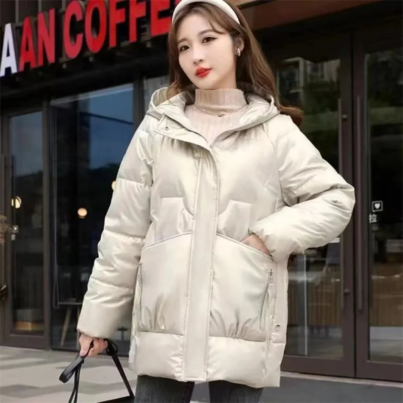 Women's Down Parkas 2023 Cotton Jacket Women Winter Clothes Korean Loose Padded Long Coat Female Jackets Lightweight 231124