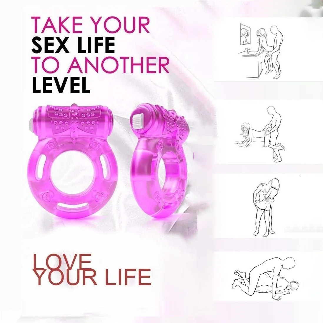 Cockrings Vibrating Clitoral Stimulator Strong Penis Erect Cock Ring Cage Erection Enhance Sex Ability Product Toys For Men Couple 231124