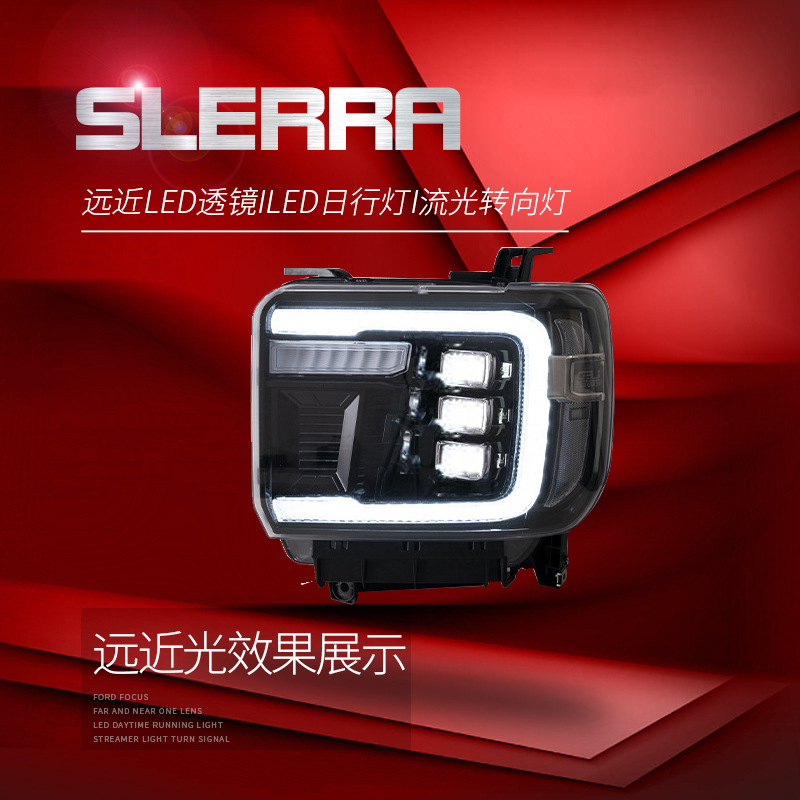 Car Headlights for GMC Sierra1500 20 14-20 18/Sierra 2500HD 3500HD 20 15-20 19 All LED Headlight DRL Signal Headlamp