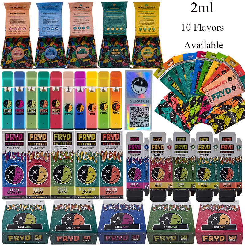 2.0ML FRYD E Cigarettes Liquid Diamonds Smile Logo Type C Charger Disposable Vape Pens Rechargeable 350mAh A+ Quality Battery Box Package Empty 10 Flavors Available
2.0ML FRYD E Cigarettes Liquid Diamonds Smile Logo Type C Charger Disposable Vape Pens Rechargeable 350mAh A+ Quality Battery Box Package Empty 10 Flavors Available