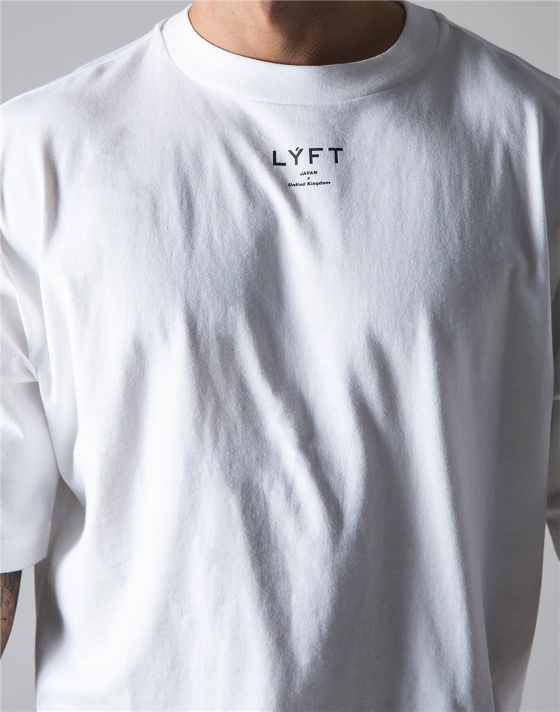 Men's T-Shirts Men's Cotton Black Short Sleeve Gym Fitness Oversized T-Shirt Summer Fashion Loose Casual Men's Shirt Sports Short Sleev