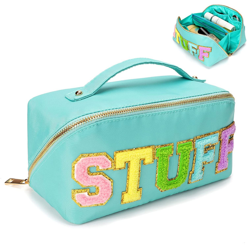 Stuff Makeup Bag Large Capacity Travel Cosmetic Bag Portable Travel Chenille Letter Bag with Handle Flat Lay Makeup Bag for Women
Stuff Makeup Bag Large Capacity Travel Cosmetic Bag Portable Travel Chenille Letter Bag with Handle Flat Lay Makeup Bag for Women