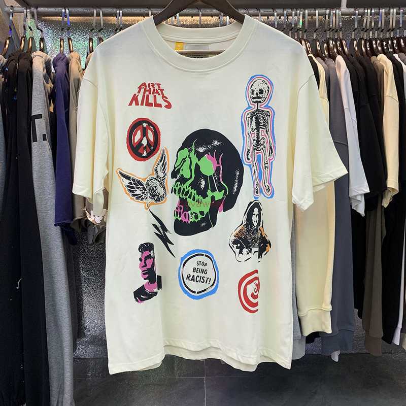 Fashion Designer Clothing Tees Rock Tshirt Galleryes deptes American Trend brand Skull Head Flame Colorful Print High Street Mens Womens Loose Tshirt Summer for sal, Creamy-white
Fashion Designer Clothing Tees Rock Tshirt Galleryes deptes American Trend brand Skull Head Flame Colorful Print High Street Mens Womens Loose Tshirt Summer for sal, Creamy-white