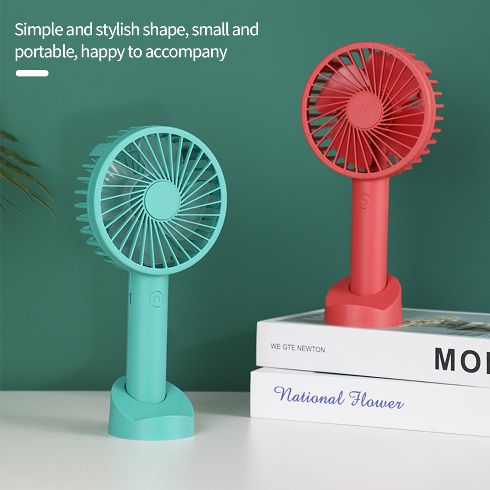 Mini Fan Portable for Fan Handheld USB Rechargeable Fan Appliances Desktop Air Cooler Outdoor Travel Hand Fan Solid Color Fan