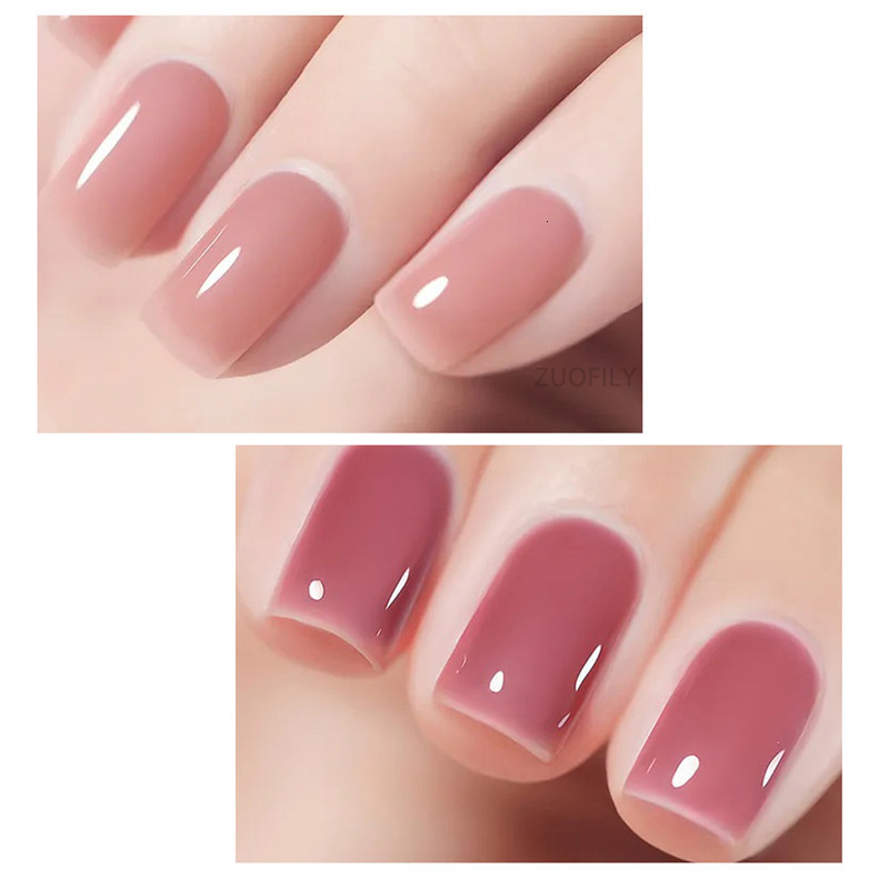 False Nails 8ml Summer Translucent Gel Pudding Jelly Polish UV Semi Permanent Varnish Ice Through Art Manicure 230425
