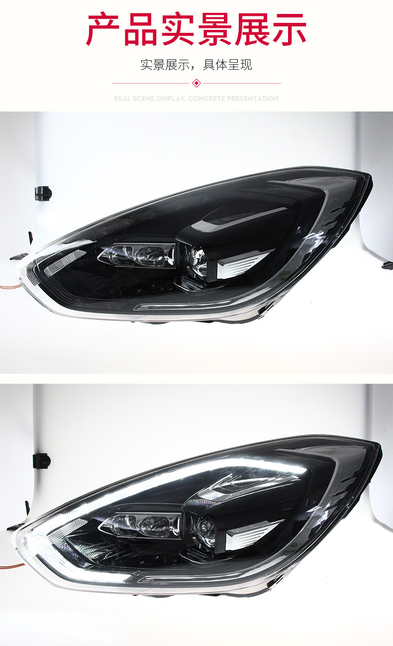 Car Goods Headlights For FORD ESCORT 20 19- Head Lamp Xenon Headlight Signal Running Headlights Replacement