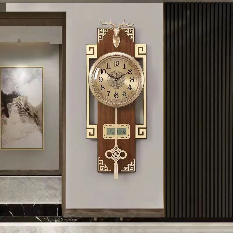 New Chinese style clock, hanging clock, living room, home, fashionable Chinese style silent watch, pure copper, light luxury wall hanging clock, perpetual calendar
New Chinese style clock, hanging clock, living room, home, fashionable Chinese style silent watch, pure copper, light luxury wall hanging clock, perpetual calendar