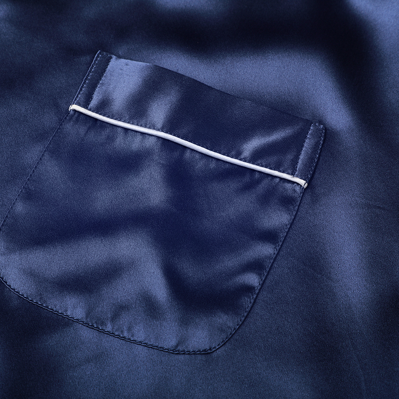 Men's Sleepwear NIANZHEN 100% Real Natural Silk 19 Momme Pajamas Set Solid Shirt Long Pants Sleepwear Sets Silk Homewear for Men 69002 230425