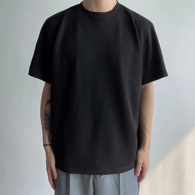 Men's T-Shirts Summer Men's Refinement Crew Neck Bottoming Shirt Solid Color Thin Cozy Casual Loose Daily Short Sleeve T-Shirt 230426