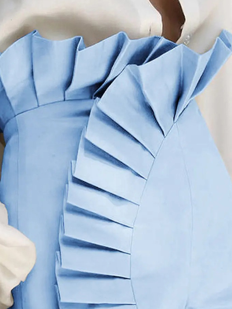 Women's Short's Bottom Ruffle Hem Shorts Pleated High Waist Solid 2023 Fashion Pant Elegant Summer Casual Female Clothing Outfits 230426