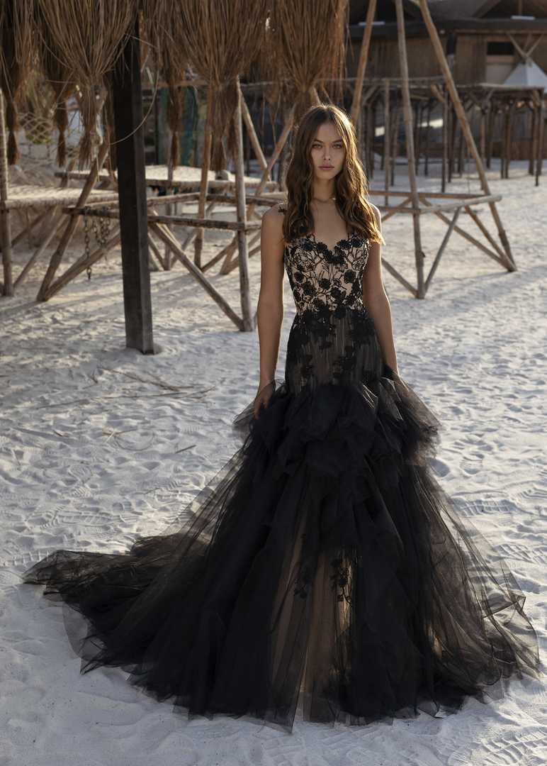 Fabulous Back Lace Flower Appliques Mermaid Prom Dresses Mix Color Ruchde Tutu Tulle Long Evening Gowns Gothic Garden Bridal Party Dress