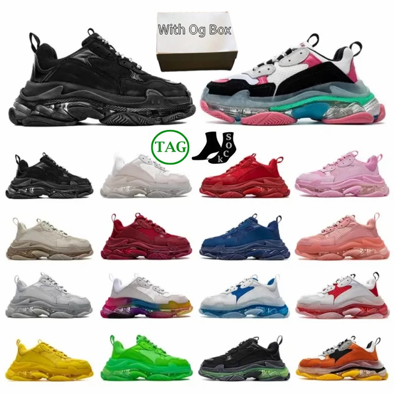 17FW Designer Triple S Men Women Casual Shoes Platform Luxury Sneakers Clear Sole Black White Grey Red Pink Blue Royal Green Jogging Walking Mens Trainers With Box, 23
17FW Designer Triple S Men Women Casual Shoes Platform Luxury Sneakers Clear Sole Black White Grey Red Pink Blue Royal Green Jogging Walking Mens Trainers With Box, 23