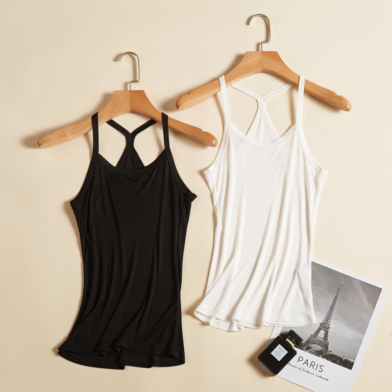 Camisoles Tanks SuyaDream Women Silk Camisoles Natural Silk Sleeveless Solid Black White Chic Camis Summer Elegent Vests 230426