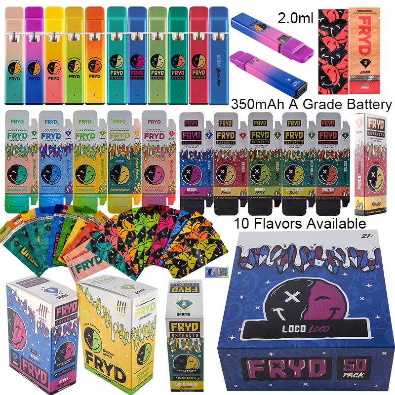 Fryd Disposable Vape Pens 2.0ml Rechargeable E Cigarettes Empty 350mAh A Grade Battery Starter Kit Smile Vapes 2 Gram Device Pod Micro USB Charger Dab Pen Preheat E Cigs
Fryd Disposable Vape Pens 2.0ml Rechargeable E Cigarettes Empty 350mAh A Grade Battery Starter Kit Smile Vapes 2 Gram Device Pod Micro USB Charger Dab Pen Preheat E Cigs