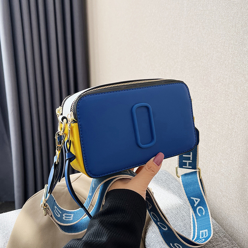 

Leather Designer Bags Multi -colored Small Camera Style Bag Dual Top Zip Crossbody Messenger Bag Women Removable and Adjustable Webbing Strap Shoulder Bag Purses, Khaki