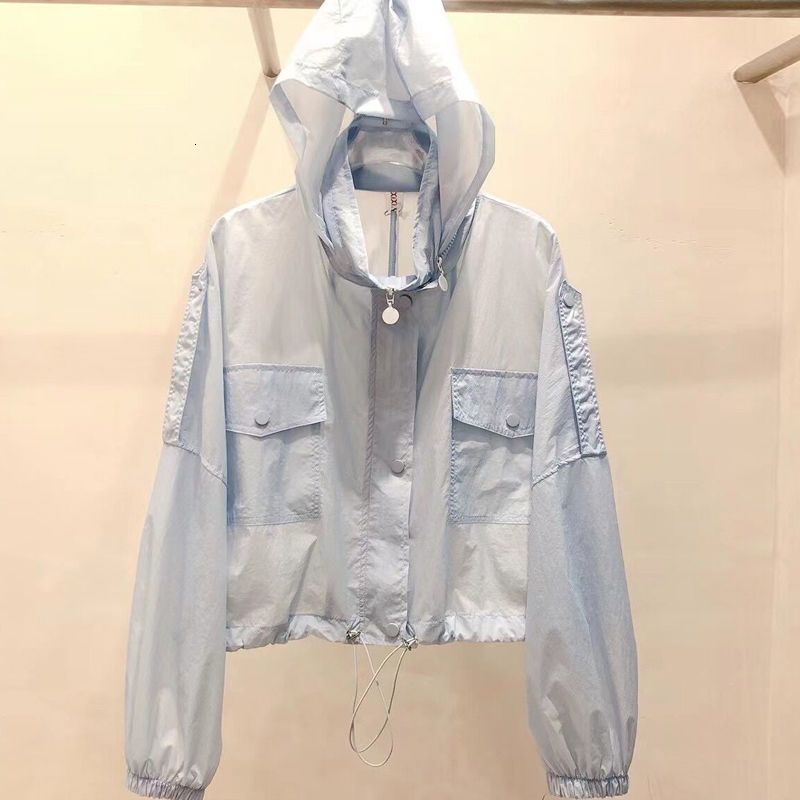 Women's Jackets Summer Women Hooded Beach UV Jacket Female Long Sleeve Sun Protection Clothing Ladies Pink Sunscreen Casual Top 230426