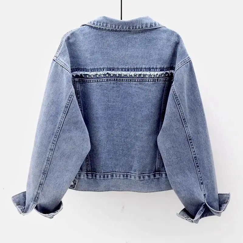 Women's Jackets Spring Autumn Denim Jacket Women Long Sleeve Tops Short Jean Coat Fashion Vintage Blue Outerwear Female Clothes 230426