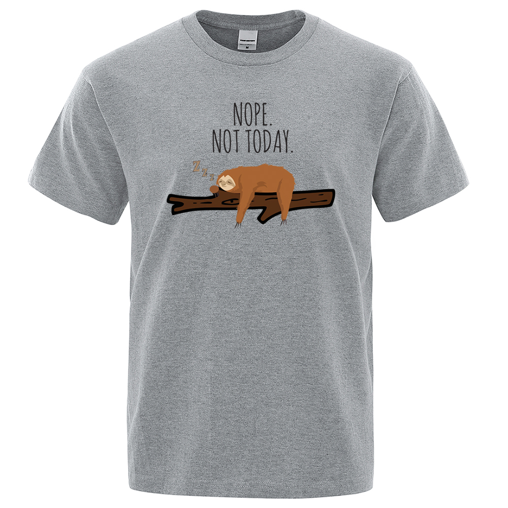 Men' TShirts Summer Brand T Shirt Nope Not Today Sloth Short Sleeve Men TShirt Cartoon Folivora Tops Mens Casual Tee Shirt Streetwear 230425, White
Men' TShirts Summer Brand T Shirt Nope Not Today Sloth Short Sleeve Men TShirt Cartoon Folivora Tops Mens Casual Tee Shirt Streetwear 230425, White