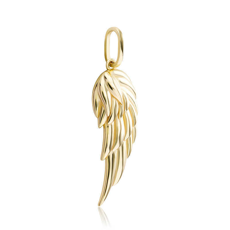 Personalized 925 Sterling Silver Feather Wing Pendant Necklace Accessories For Men Women Charm Necklaces 14K Rose Gold Color Hip Hop Jewelry Bijoux Gi