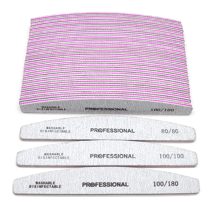 Nail Files 510 PcsLot Professional Manicure 80 100 180 Grey Boat Gel Polish Emery Board s Accessories Tools 230425
