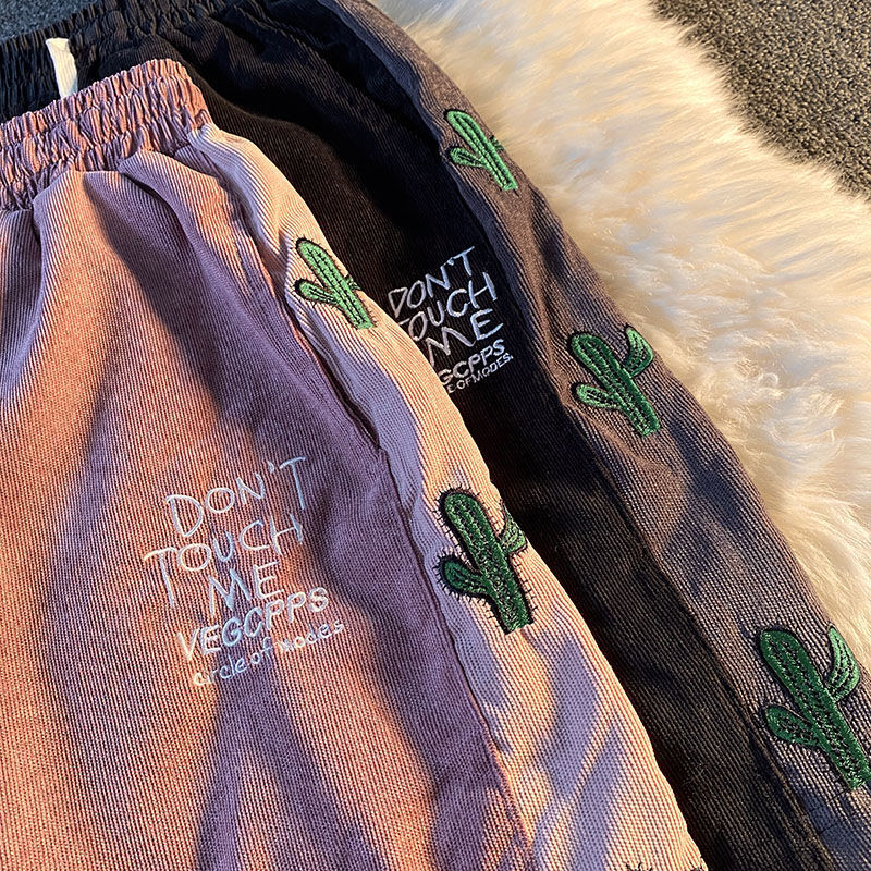 Men's Shorts Gmiixder Vintage Shorts Men's Preppy Letter Embroid Corduroy Shorts Japanese Harajuku Half Trousers Unisex Spliced Sports Pants