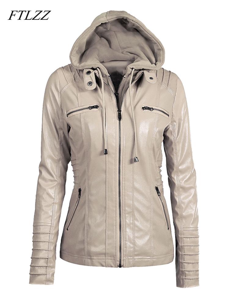 Jackets FTLZZ 7XL Women Hooded Faux Leather Jacket Pu Motorcycle Hat Detachable Casual Leather Punk Outerwear, White
Jackets FTLZZ 7XL Women Hooded Faux Leather Jacket Pu Motorcycle Hat Detachable Casual Leather Punk Outerwear, White