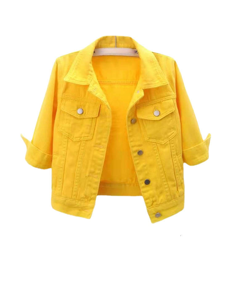 Women's Jackets Jean Jacket Women Denim Jackets Autumn Korean Casual Cotton Three Quarter Sleeves Streetwear Camisole Top Coats Office Lady 23042