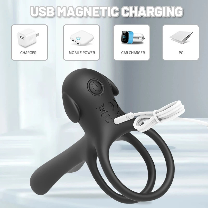 Cockrings Penis Sleeve Vibrator Cock Ring Wireless Remote Cockring Glans Massager Delay Ejaculation Sex Toys For Men Couple 231124