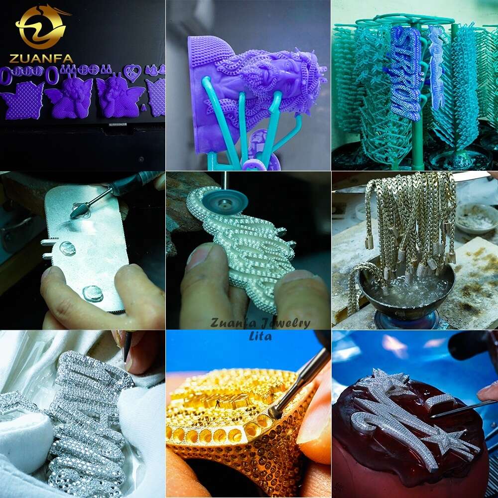 Iced Out Jewelry Moissanite Diamonds Custom Necklace Pendant Initial Hip Hop 925 Silver Custom Pendant