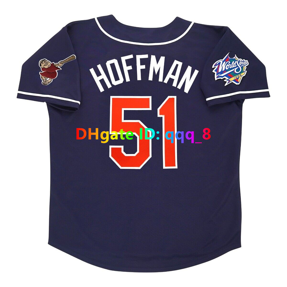 Tony Gwynn Ken Caminiti 1998 World Series Padres Baseball Jersey Trevor Hoffman Ozzie Smith Steve Garvey Gary Sheffield Jackson Merrill Blue Grey Whit