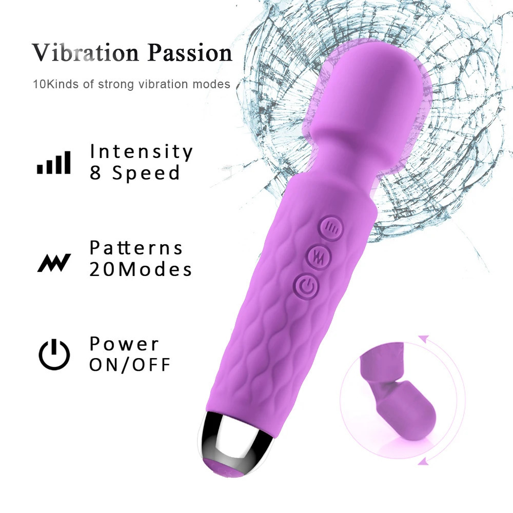 Vibrators Powerful Clitoris Stimulation Adult Personal Silicone Sex Toy Magic Av Wand Massager Dildo Masturbator Vibrator for Women Female 231124