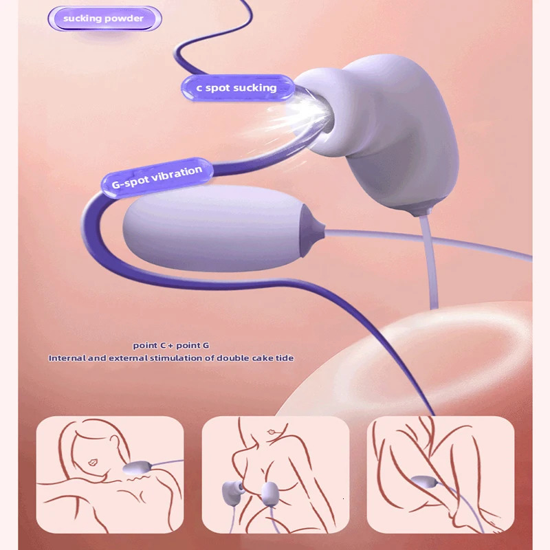 EggsBullets Jissbon Nipple Sucking Vibrator Egg Clit Vacuum Suck for Female Sex Toy Clitoris2 In 1 Vibrat C GSpot Stimulation Adult Massager 231124