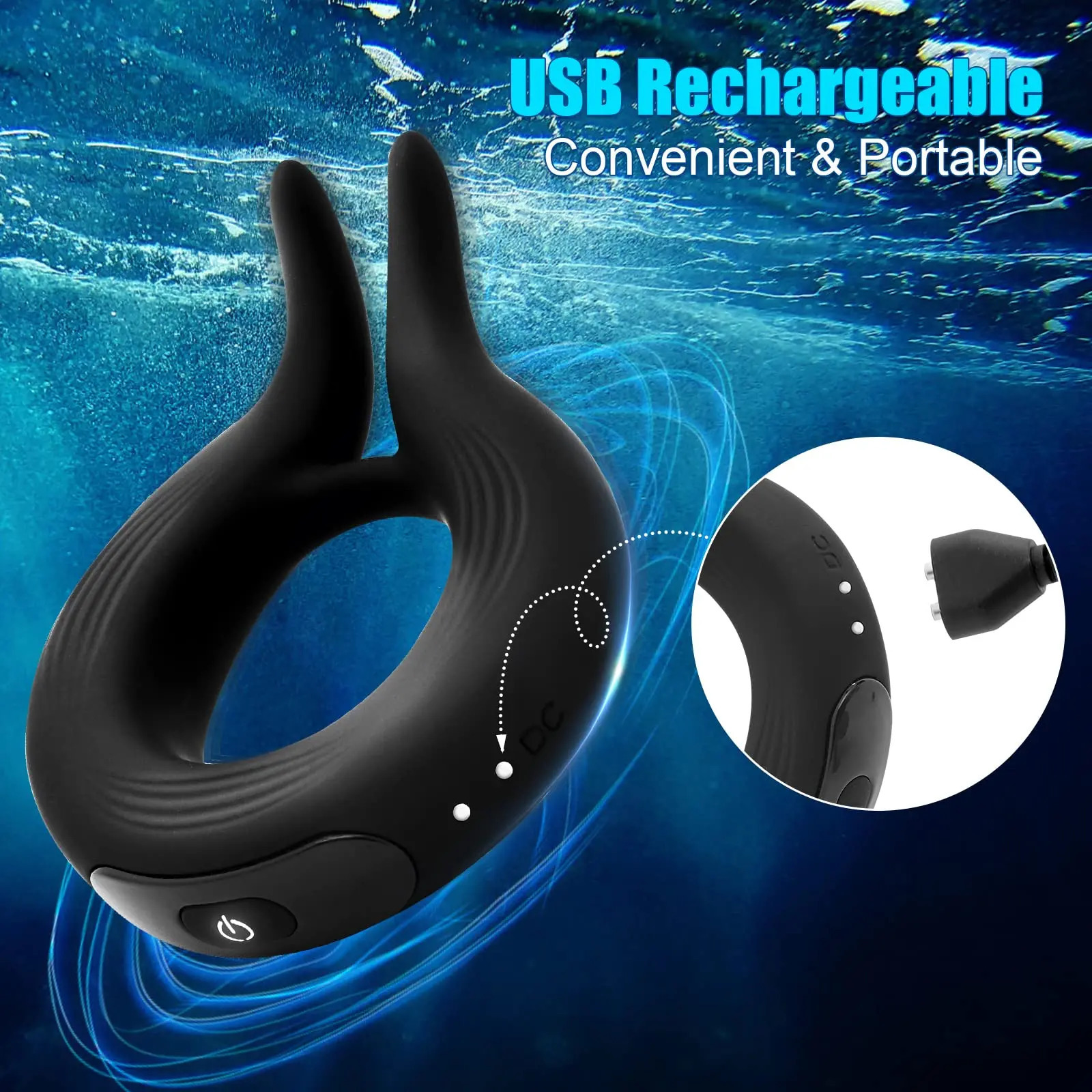 Cockrings Cock Penis Ring Vibrator Male Masturbator Men Delay Ejaculation Erection Cockring 10 Vibrations Adults Sex Toys for Couples 18 231124