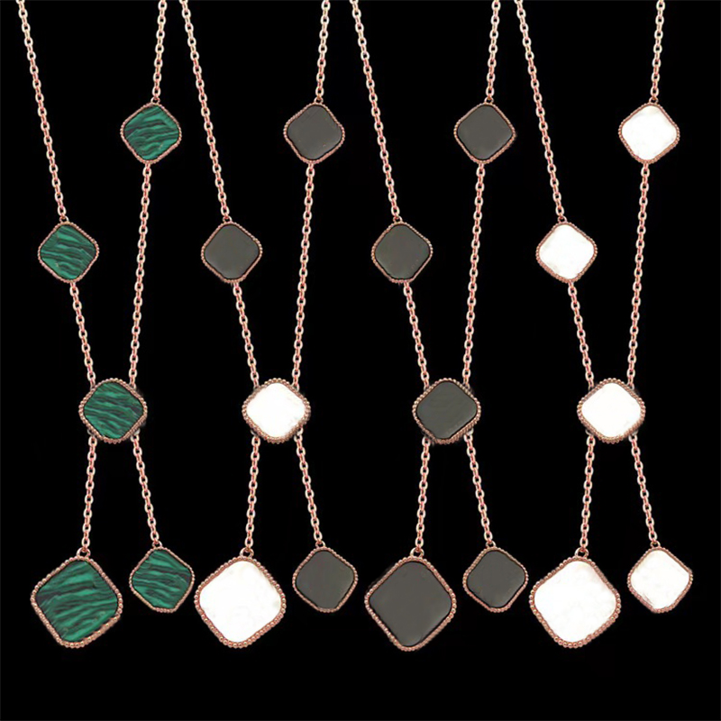 Brand Luxury Shell Chokers necklace for women's new classic black and white four-leaf clover necklace 18k gold high-quality designer jewelry necklace
Brand Luxury Shell Chokers necklace for women's new classic black and white four-leaf clover necklace 18k gold high-quality designer jewelry necklace