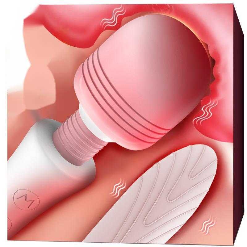 Female Masturbation Device Vibration Massage Av Stick Couple Assistant Prop Double Shock Egg Jump Adult Fun Travel Toy Variable Frequency