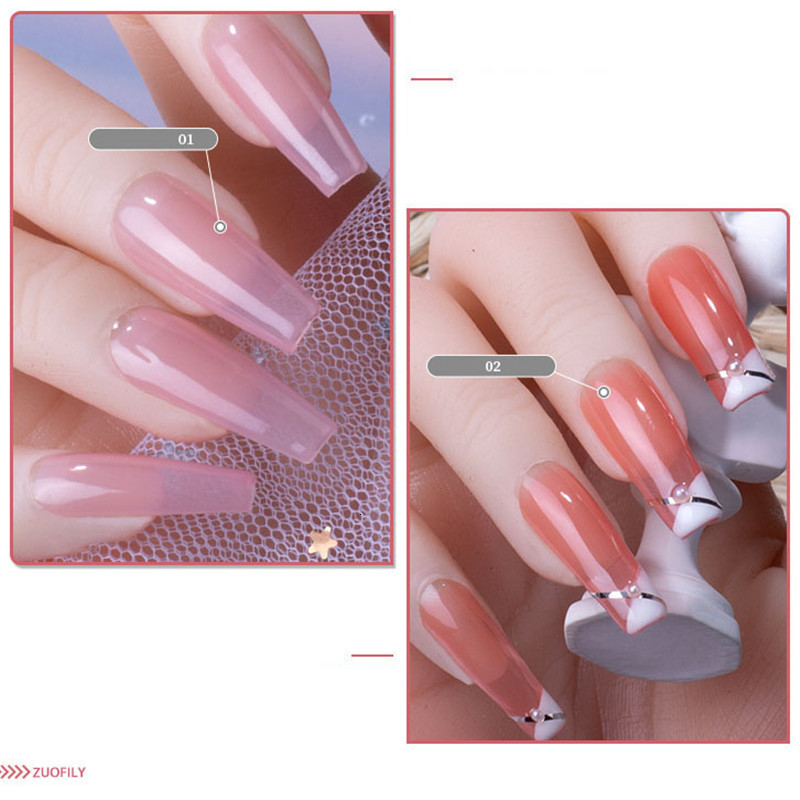 False Nails 8ml Summer Translucent Gel Pudding Jelly Polish UV Semi Permanent Varnish Ice Through Art Manicure 230425