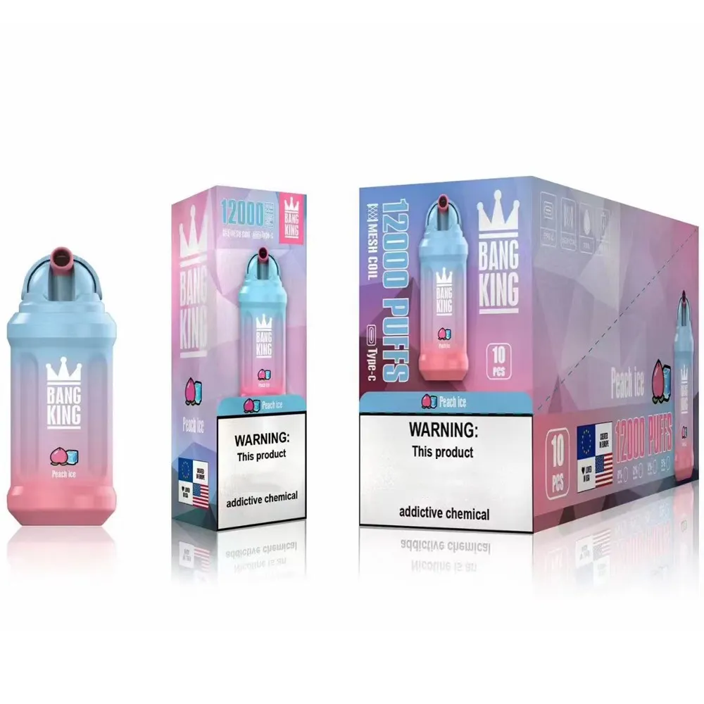 Original Bang King 12000 Puff 12000 Disposable Vapes Pen E Cigarette 0% 2% 3% 5% Vaporizer Recharge Mesh Coil Vape Pen Puffbars ship one day
Original Bang King 12000 Puff 12000 Disposable Vapes Pen E Cigarette 0% 2% 3% 5% Vaporizer Recharge Mesh Coil Vape Pen Puffbars ship one day